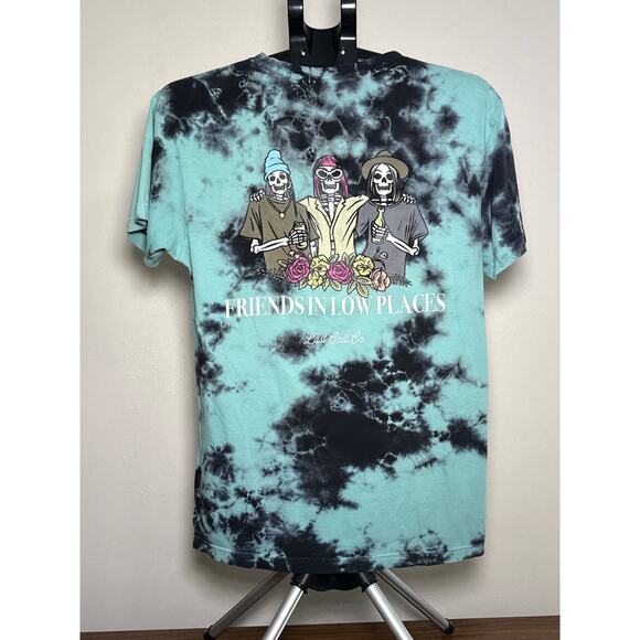 Tie-Dye Last Call Co. ‘Friends in Low Places’ Short Sleeve Graphic T-Shirt - Picture 2 of 5